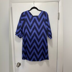Blue Chevron dress